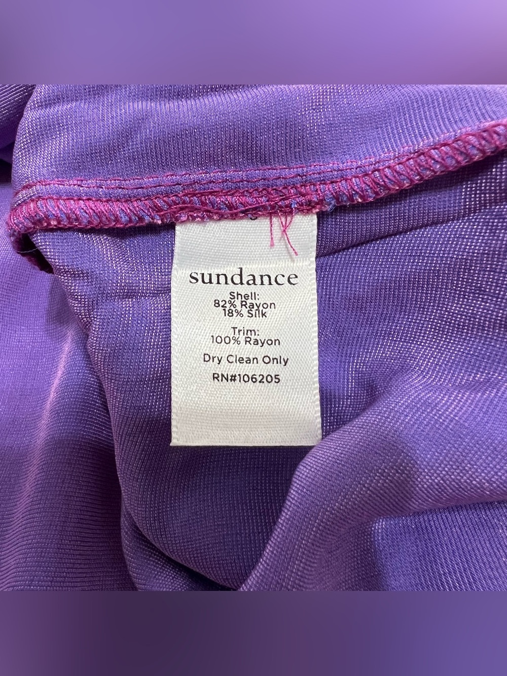 Sundance Rayon/Silk Velvet Button Up Shirt Long Sleeve Fuchsia Pink Size XXL - Picture 13 of 16